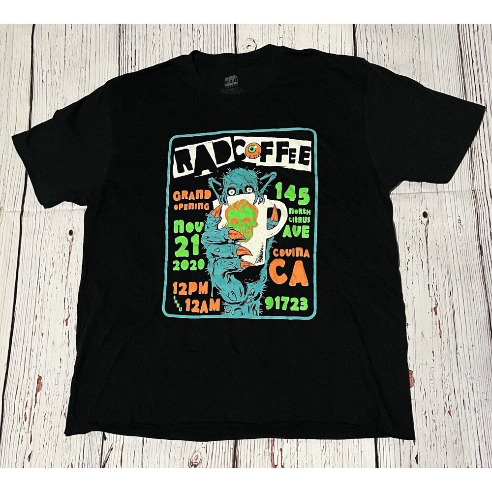 Rad Coffee Unisex Size Large L T-shirt Grand Opening Covina California Rare HTF